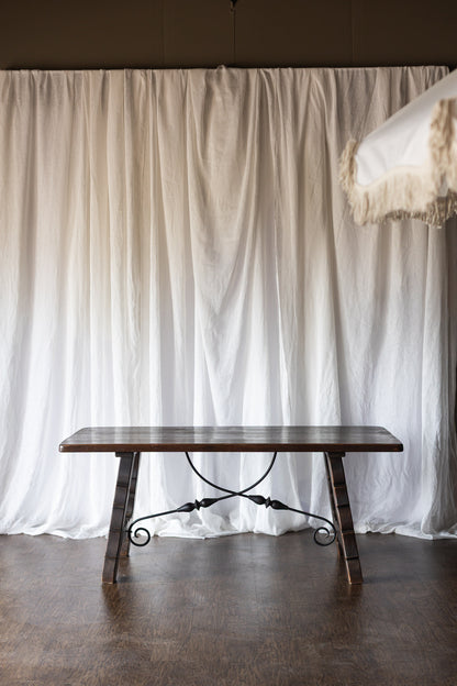 Lyre Leg Catalan Style Trestle Table - From France late 1800s