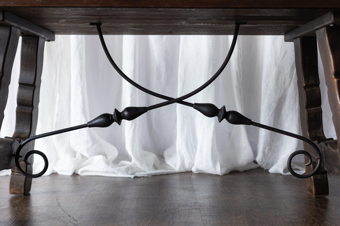 Lyre Leg Catalan Style Trestle Table - From France late 1800s