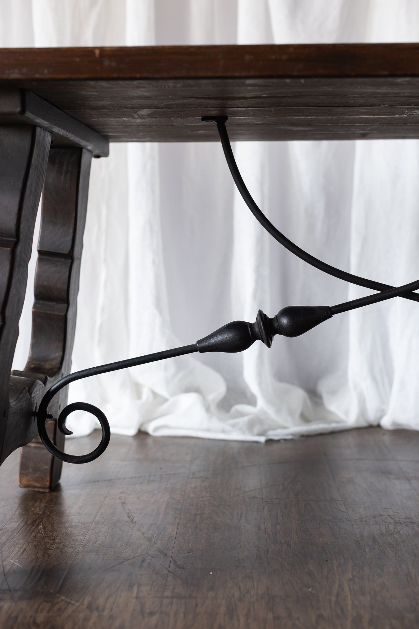 Lyre Leg Catalan Style Trestle Table - From France late 1800s