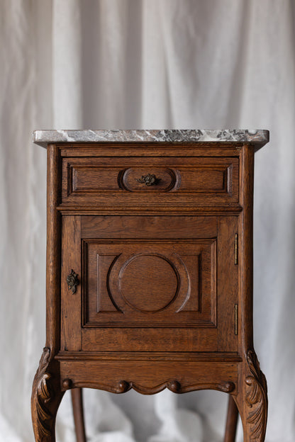 Marble Top Pair of LXV Nightstands