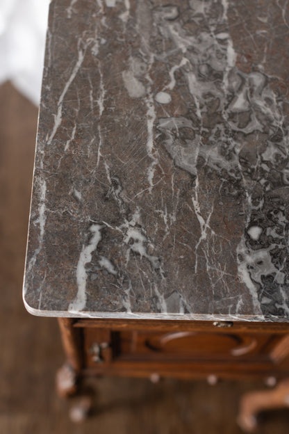 Marble Top Pair of LXV Nightstands