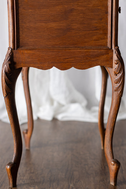 Marble Top Pair of LXV Nightstands