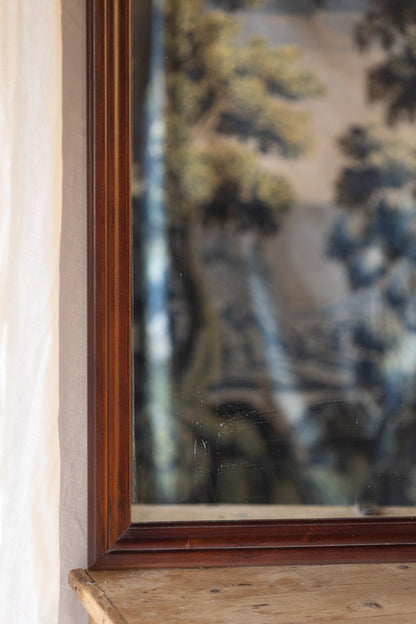 Mahogany Pediment Mirror with Finial Detail