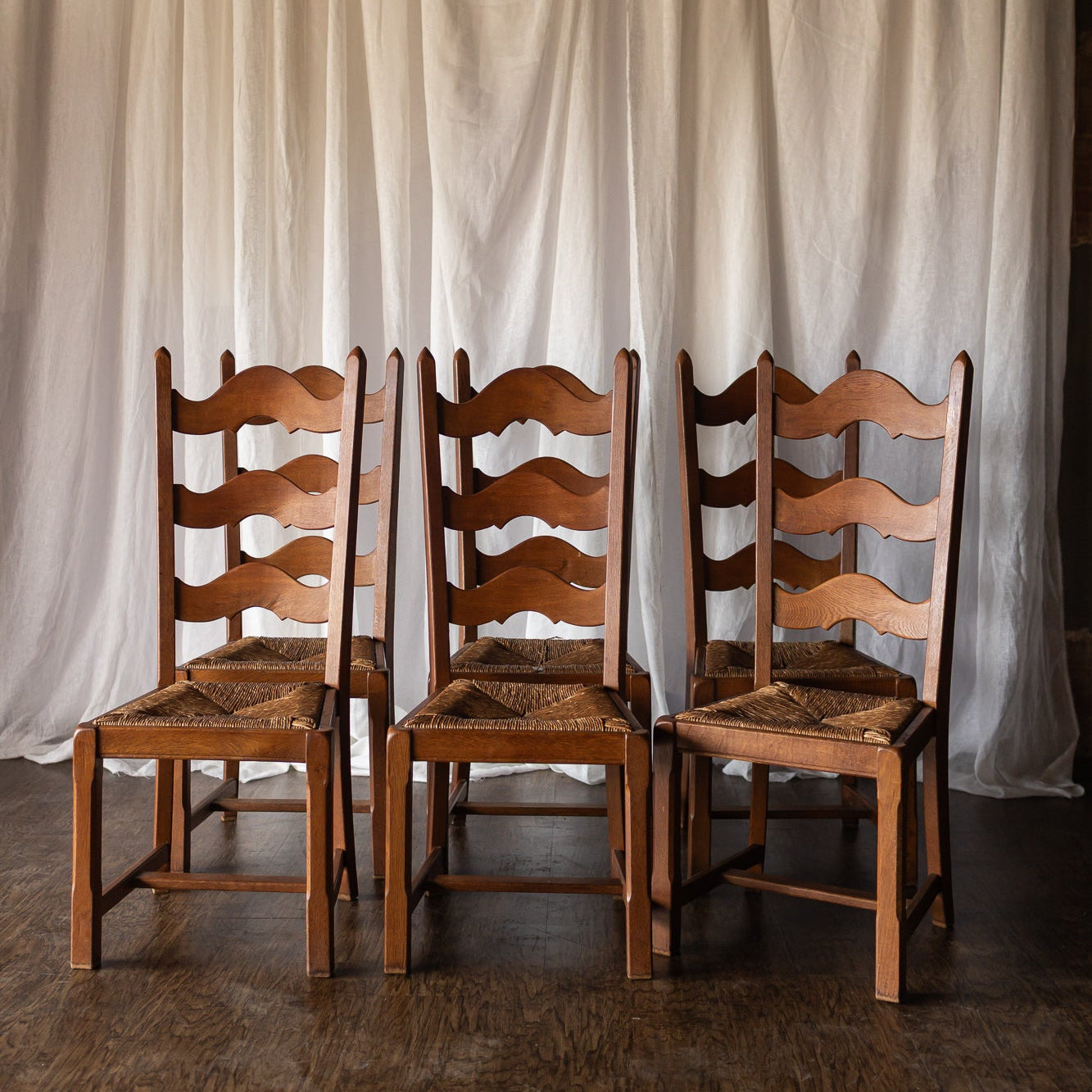 Set of 6 Danish Ladderback Chairs