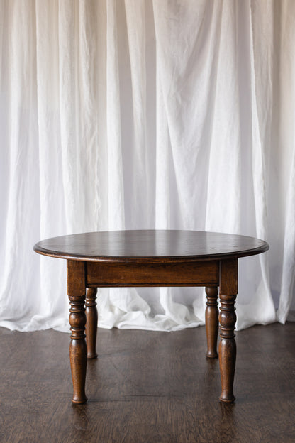 Round Wooden Cocktail Table