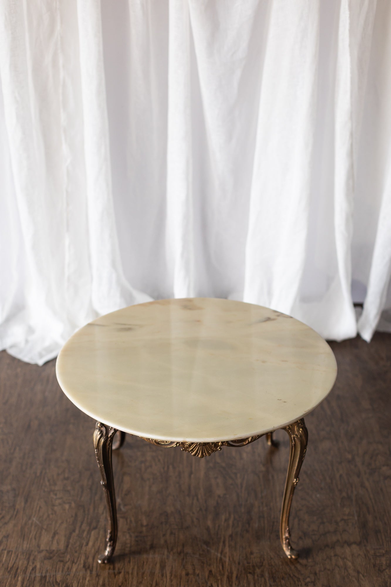 Marble Top Coffee Table with Gold Base