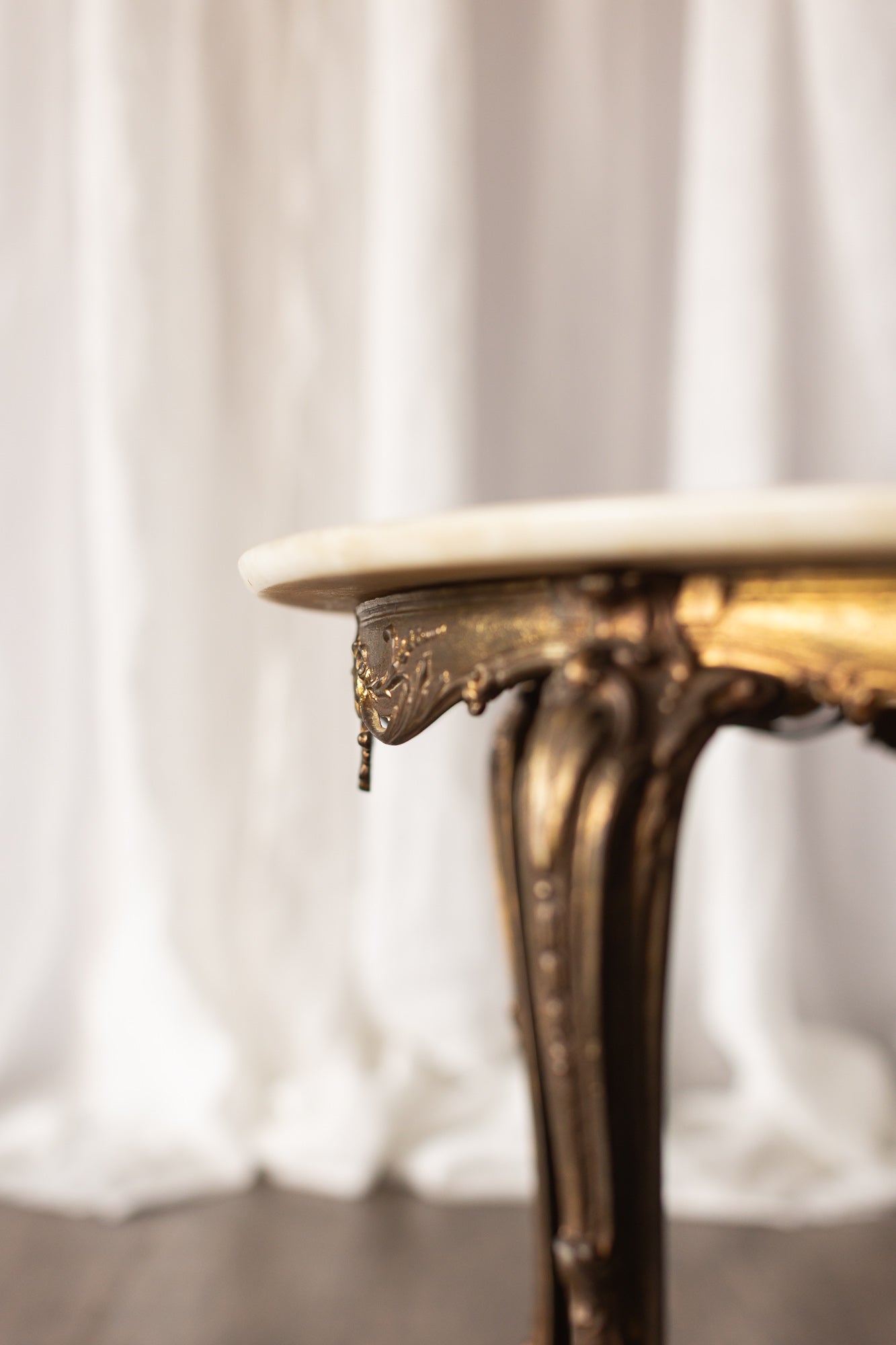 Marble Top Coffee Table with Gold Base