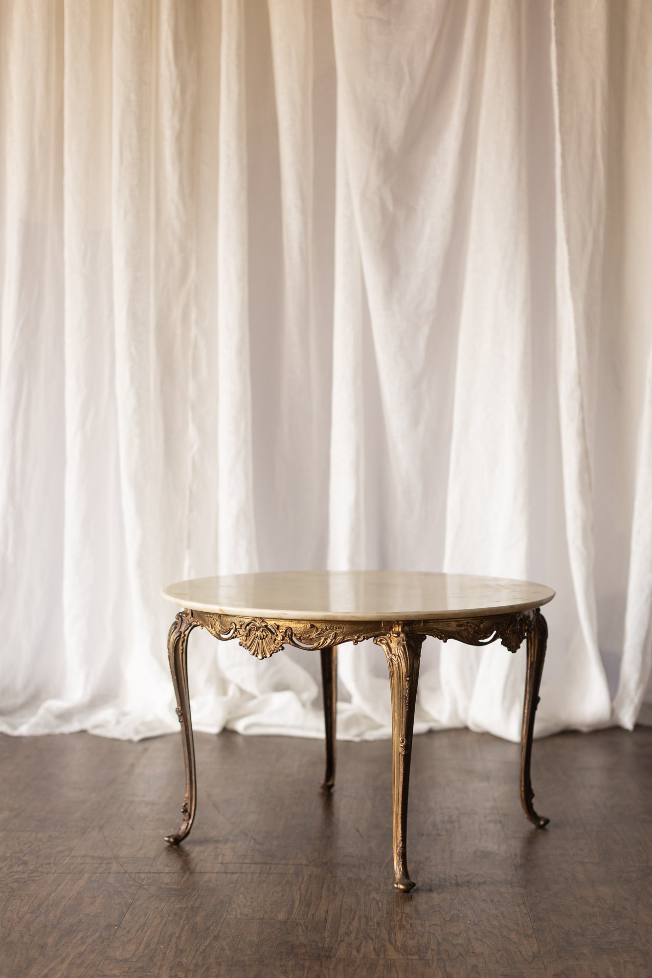 Marble Top Coffee Table with Gold Base