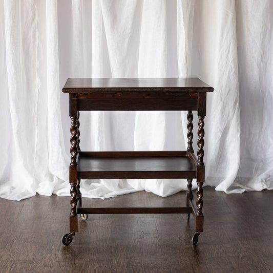 English Oak Bar Cart