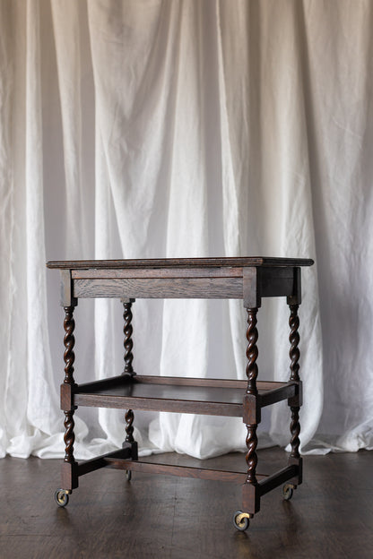English Oak Bar Cart