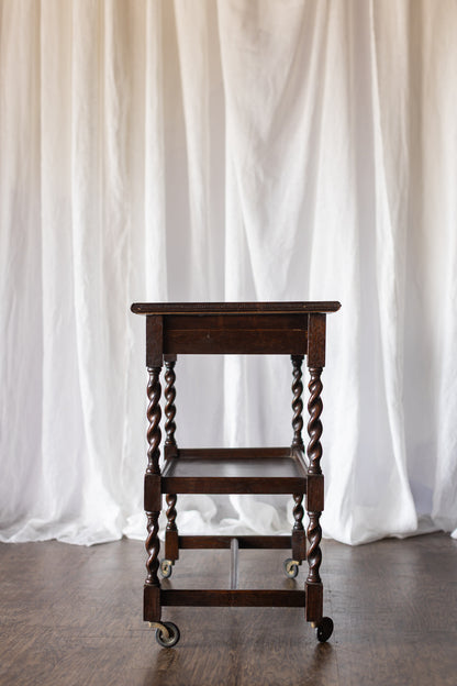 English Oak Bar Cart