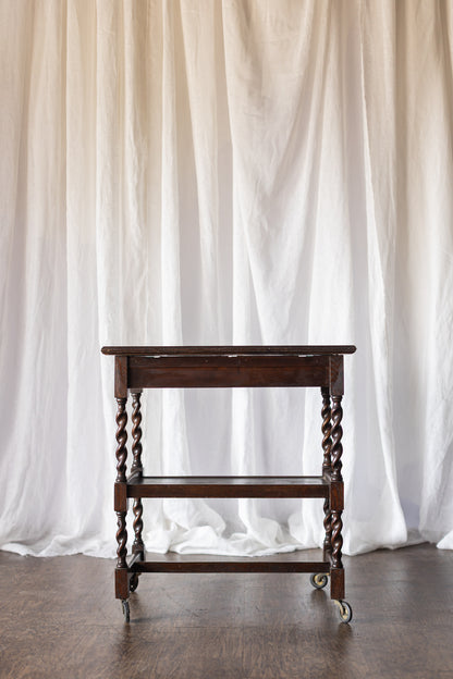 English Oak Bar Cart
