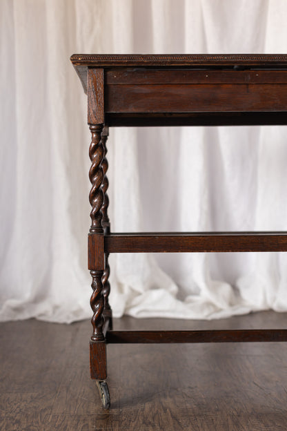 English Oak Bar Cart