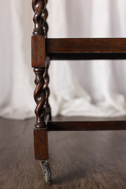 English Oak Bar Cart