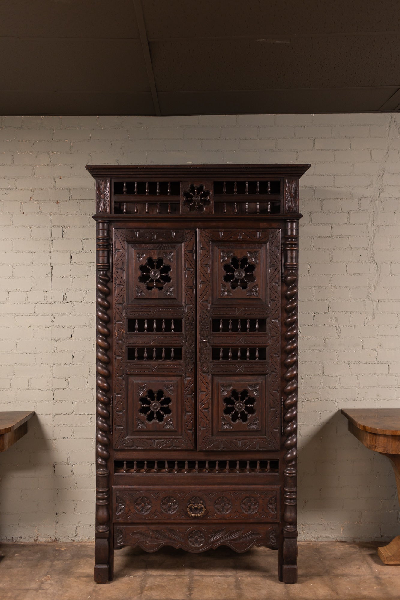 1800s French Breton Cabinet