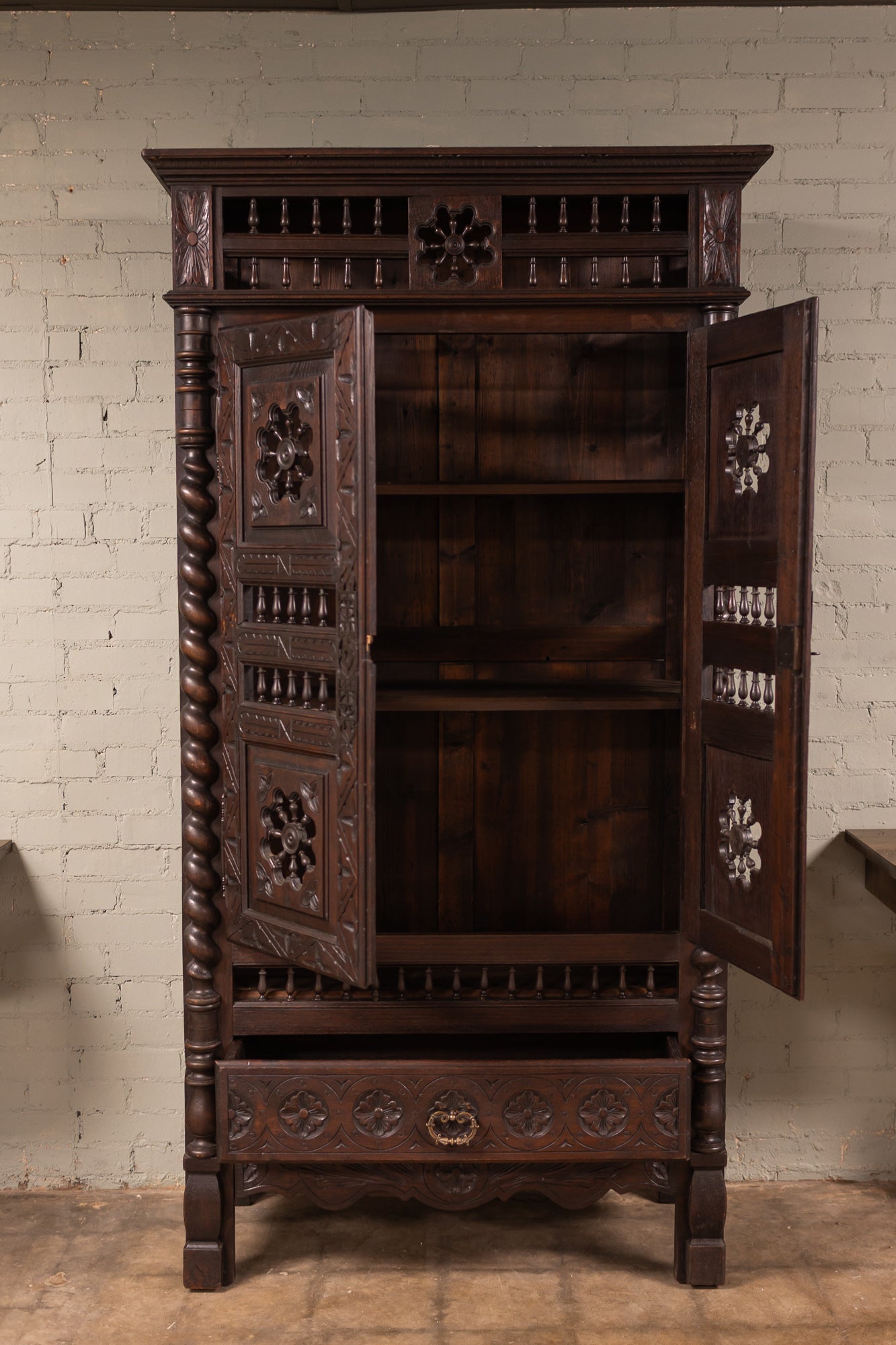 1800s French Breton Cabinet