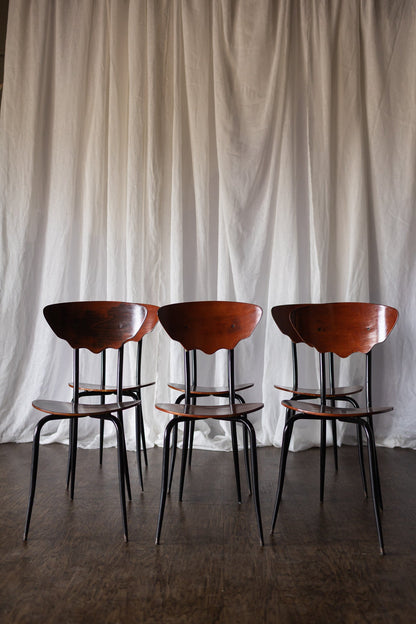 Set of 6 Iconic Mid Century Bentwood Dining Chairs