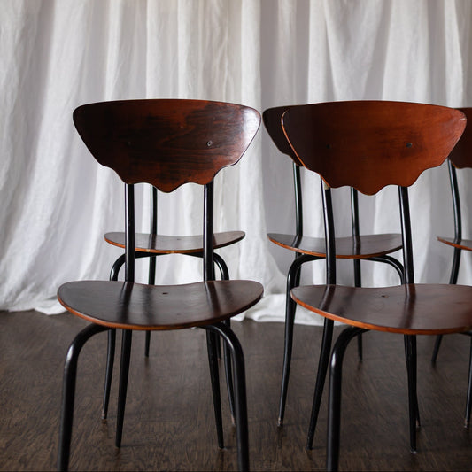 Set of 6 Iconic Mid Century Bentwood Dining Chairs