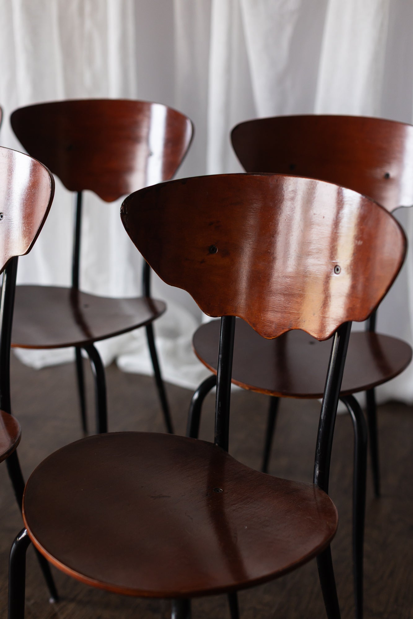 Set of 6 Iconic Mid Century Bentwood Dining Chairs