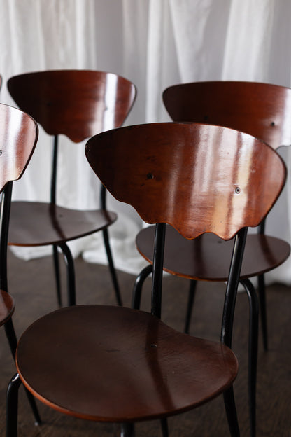 Set of 6 Iconic Mid Century Bentwood Dining Chairs