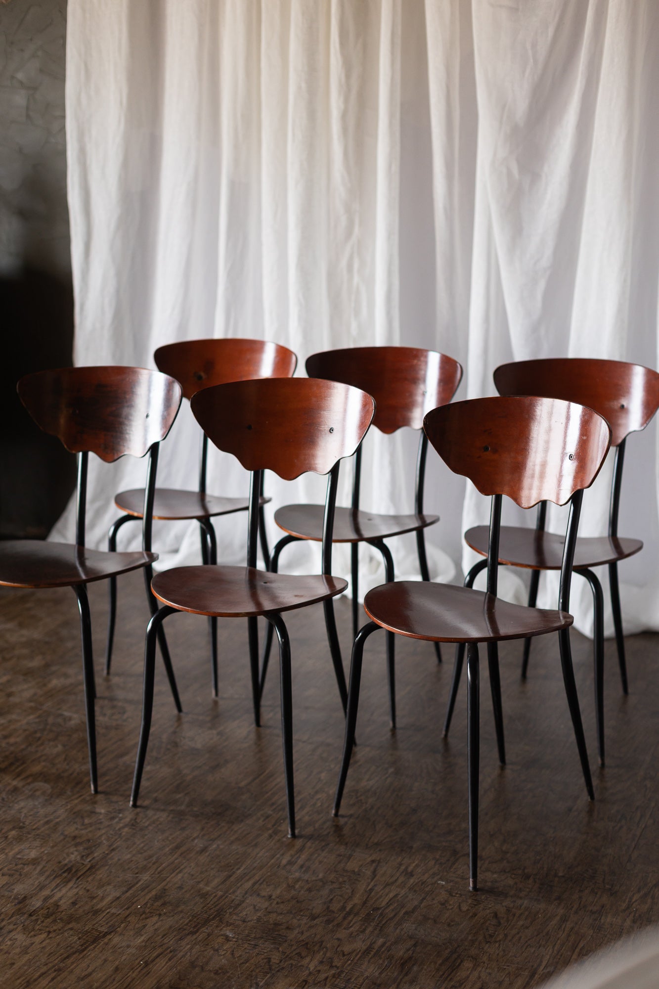 Set of 6 Iconic Mid Century Bentwood Dining Chairs