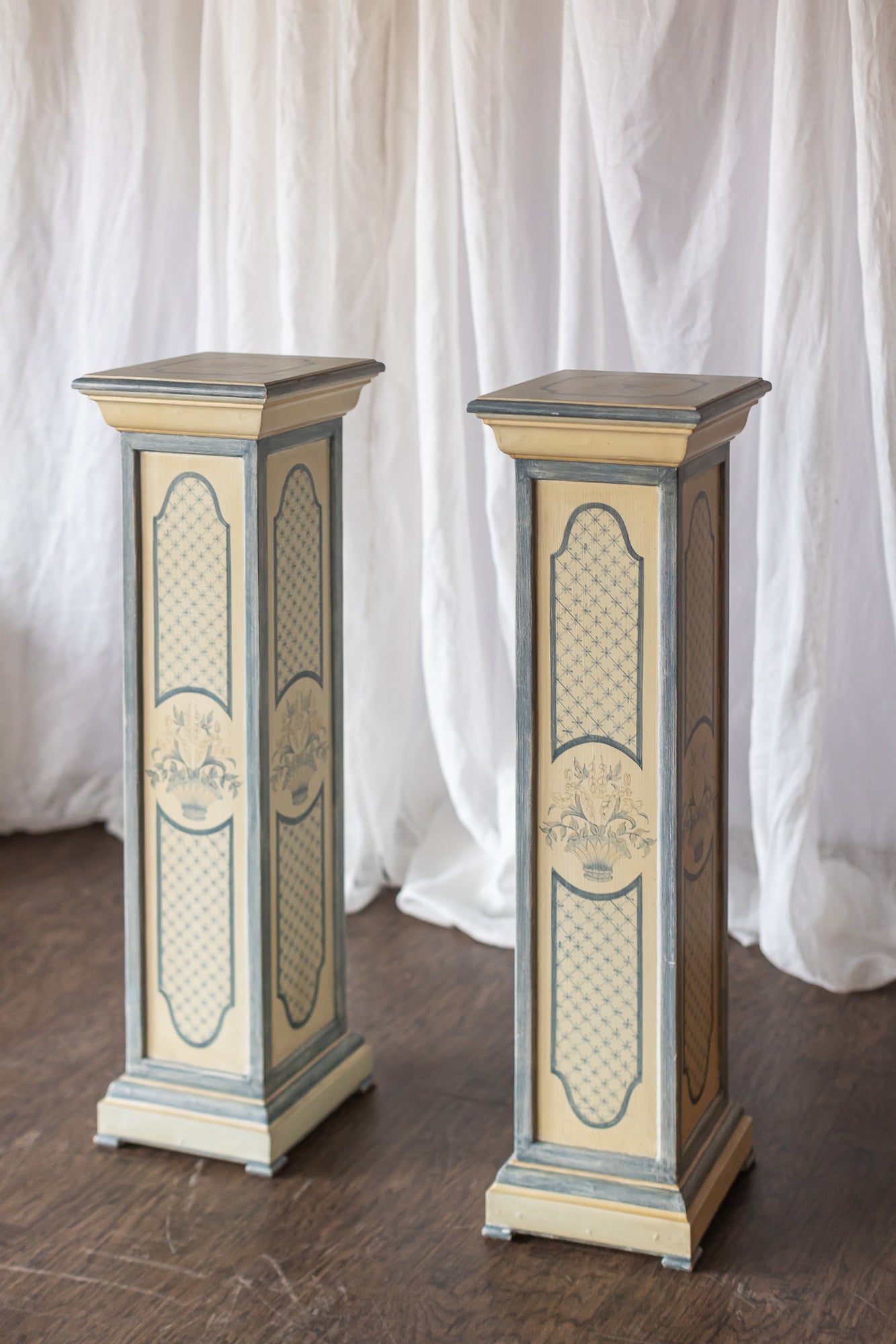Pair of Painted Columns