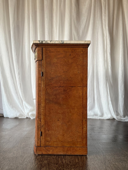Late 19th Century Burl Sideboard with Marble Top