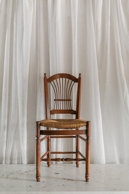 Set of Six Spindle Back Chairs with Rush Seats