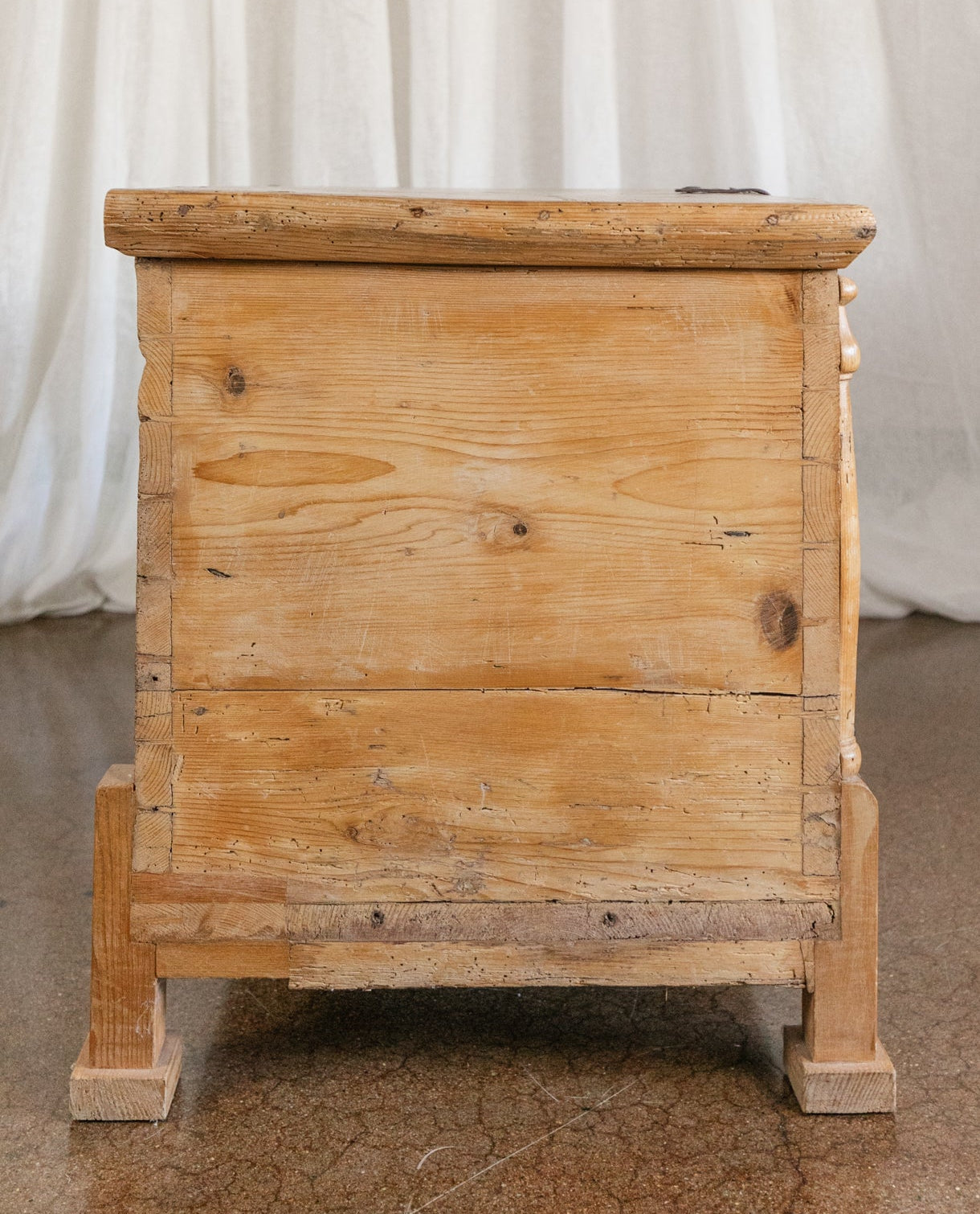 European Pine Carved Chest