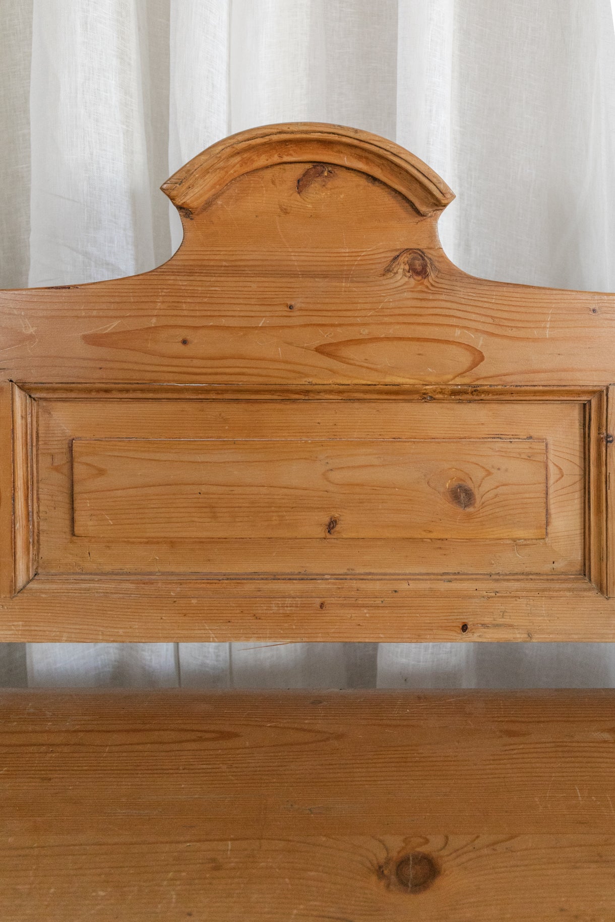 Vintage European Pine Bench