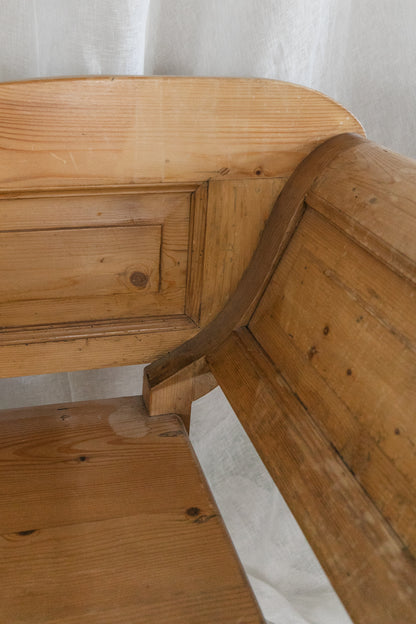 Vintage European Pine Bench