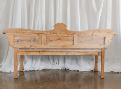 Vintage European Pine Bench