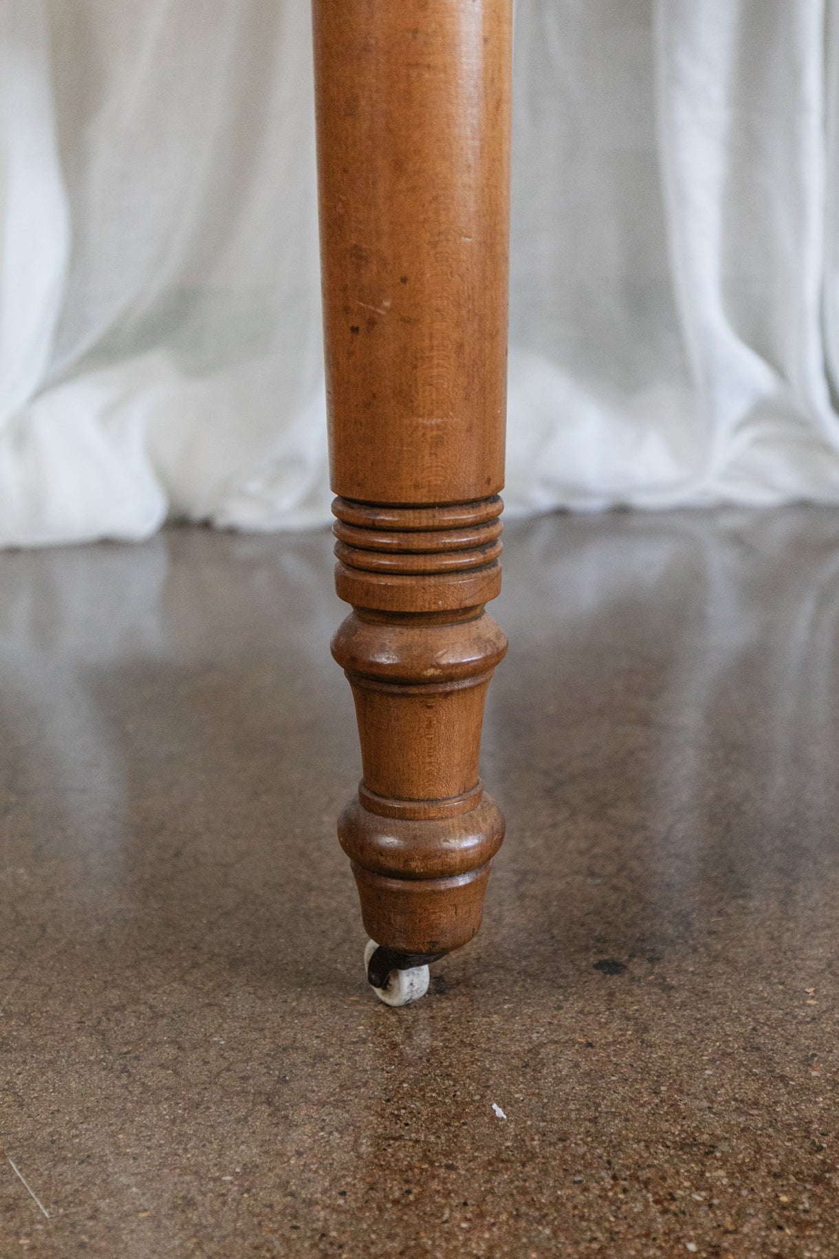 Oak Drop Leaf Table on Casters