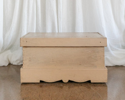 Antique Blanket/Toy Chest with Scalloped Apron on Casters