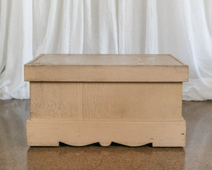 Antique Blanket/Toy Chest with Scalloped Apron on Casters